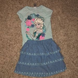 Frozen Elsa Outfit Girls 6X